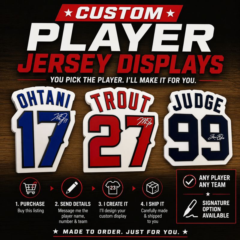 Custom Player Jersey Display ⚾