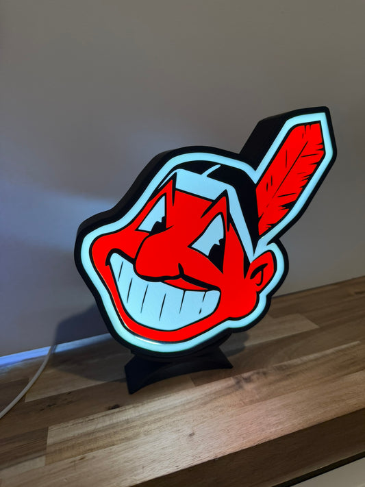 Vintage Cleveland CHIEF WAHOO LED Lamp