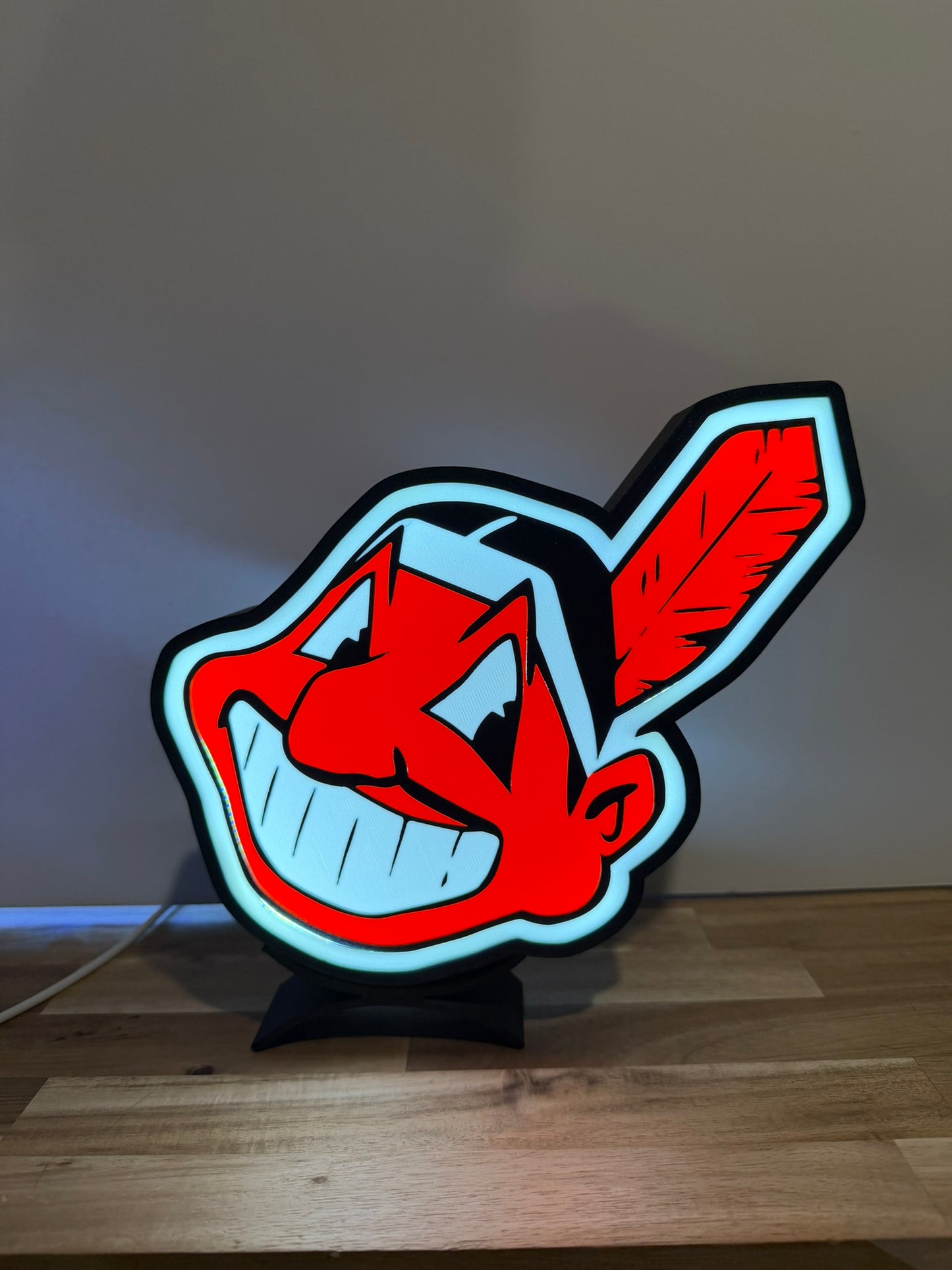 Vintage Cleveland CHIEF WAHOO LED Lamp