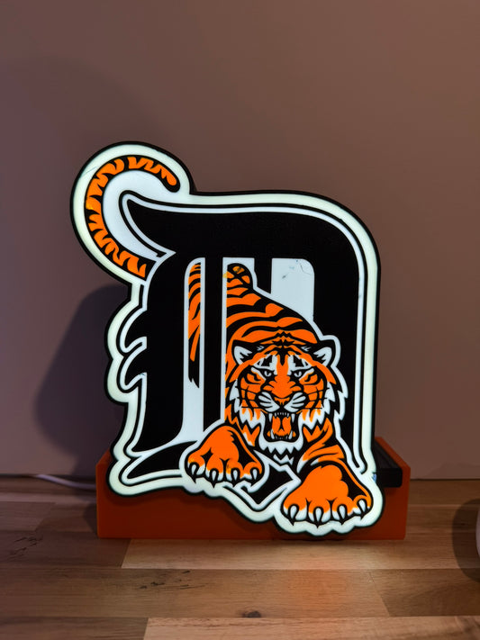 Vintage Detroit TIGERS LED Lamp