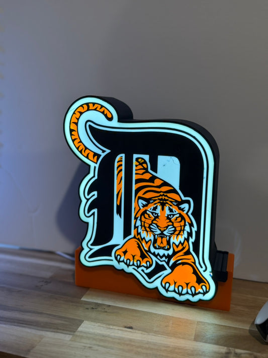 Vintage Detroit TIGERS LED Lamp